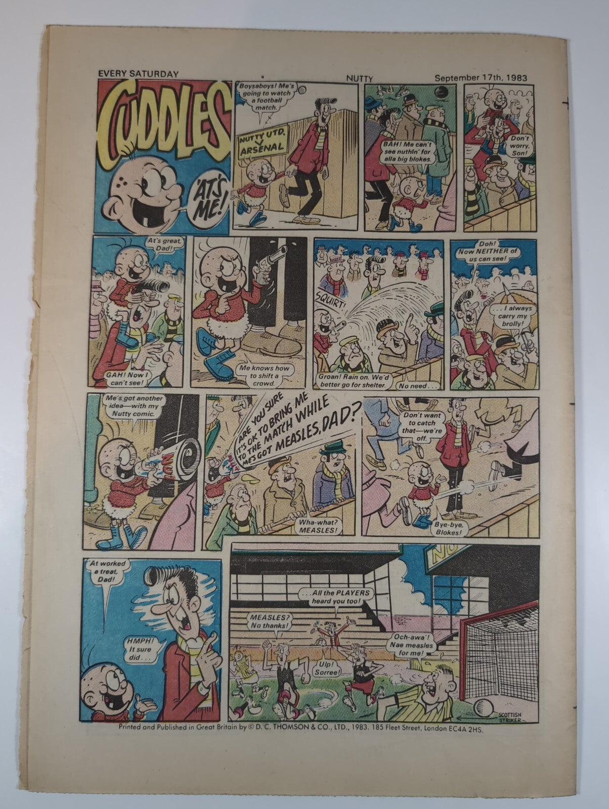 Nutty Comic Featuring Bananaman Issue No. 188 Sept 17th 1983 Vintage Retro Comic
