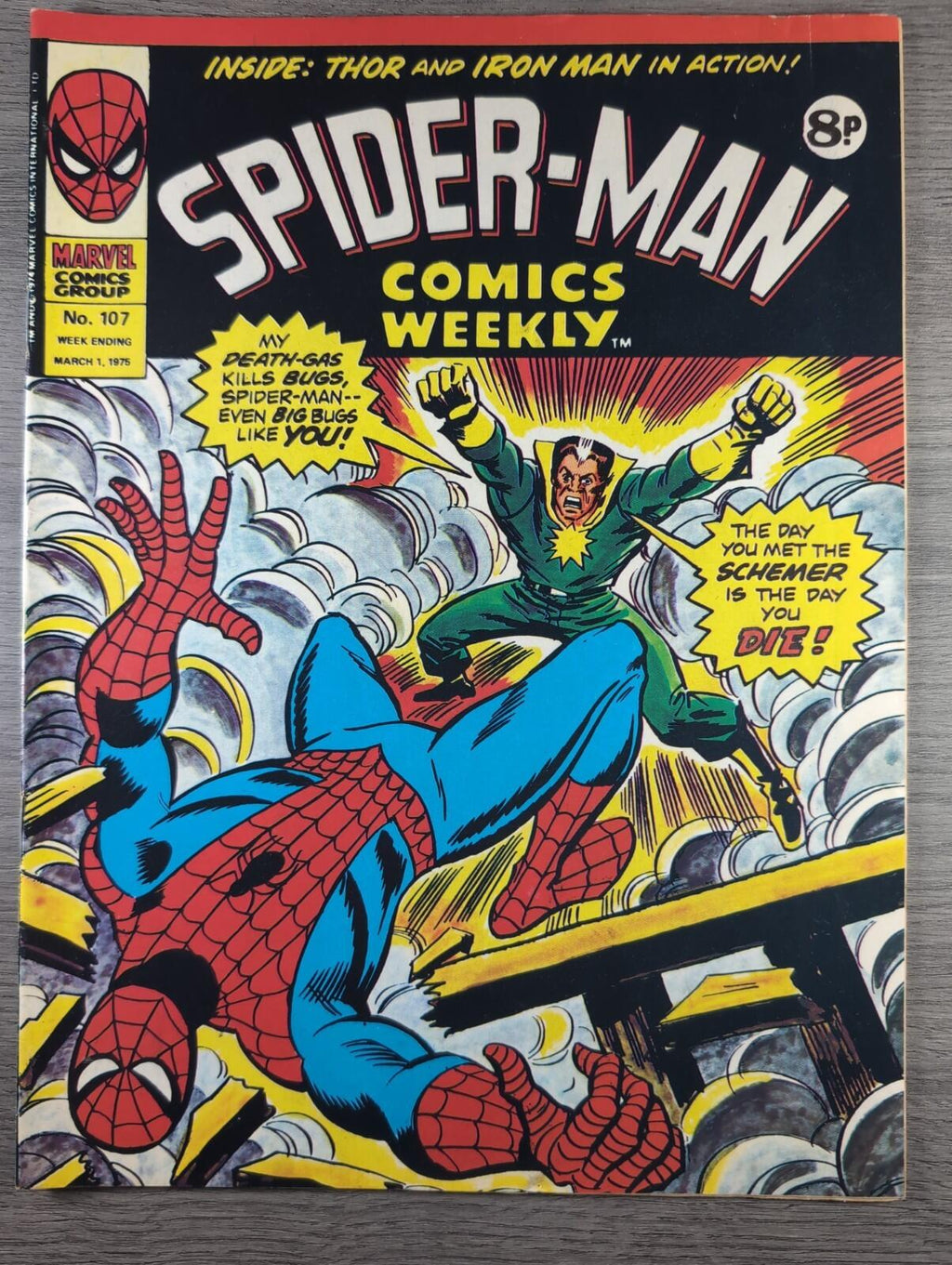 Spider-Man Comics Weekly No 107 Marvel Comics UK 1st March 1975 Vintage Comic