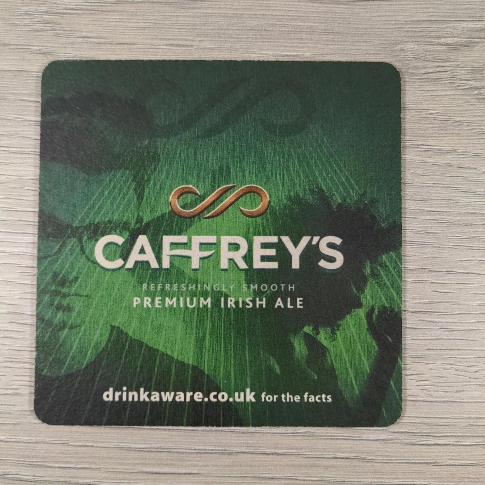 Caffreys 4 x Vintage Beer Mats Pub Bar Coaster Breweriana - Retrorama UK