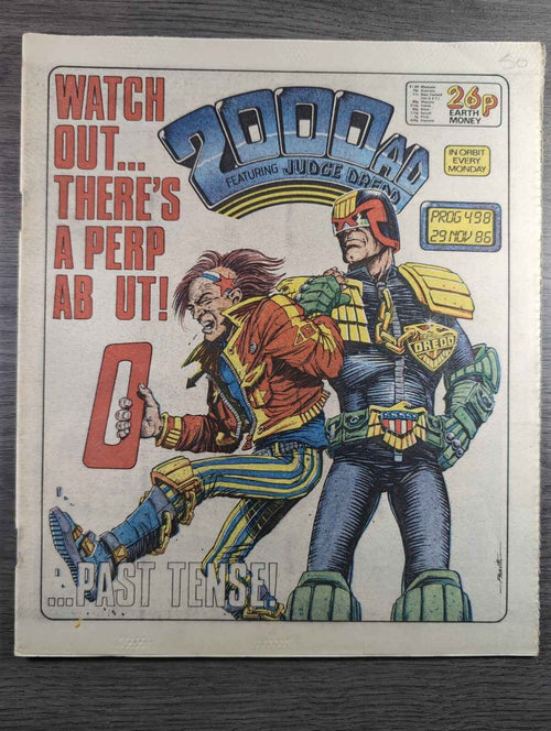 2000AD Prog 498 Featuring Judge Dread Comic 29th Nov 1986 Vintage Retro Comic