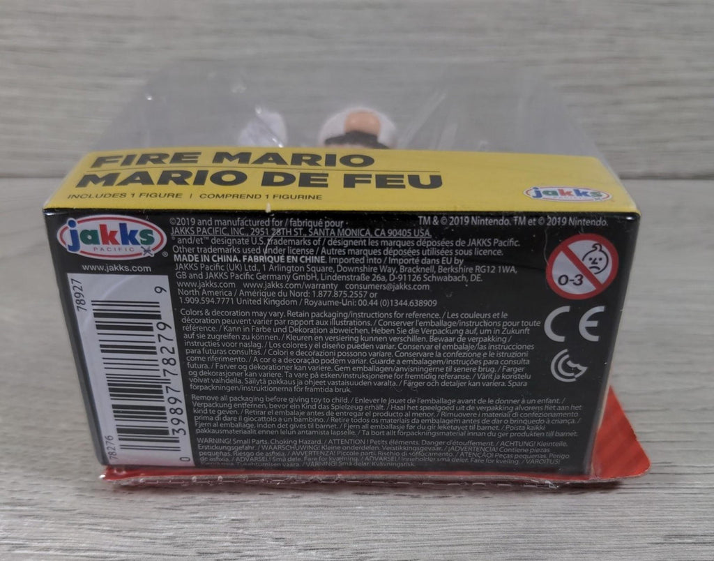 Super Mario - Fire Mario 6cm Action Figure Jakks Pacific - Factory Sealed Pack
