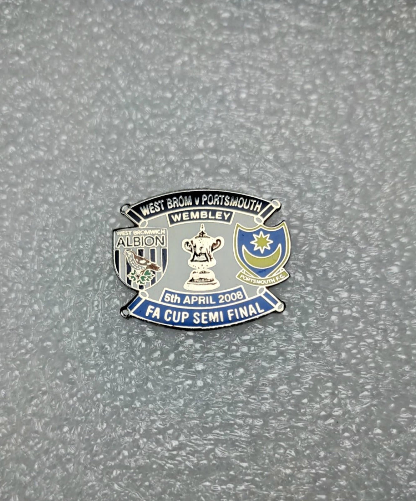West Brom v Portsmouth FA Semi Cup Final 2008 Wembley Pin Badge - Retrorama UK