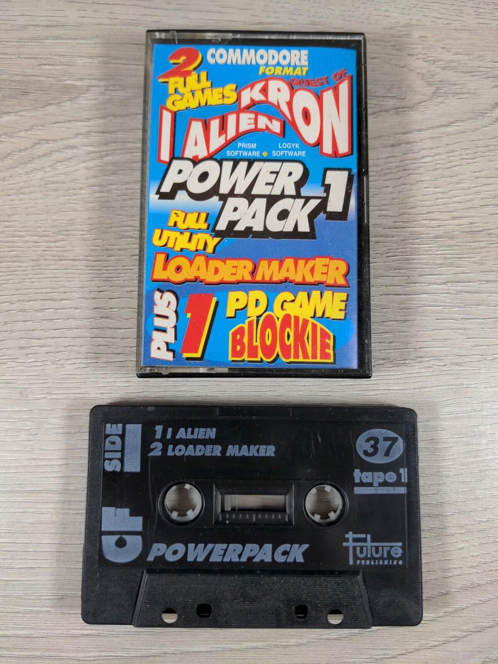 Power Pack 1 Tape 37 Alien Kron Commodore 64 C64 Game Cassette Tested & Working - Retrorama UK