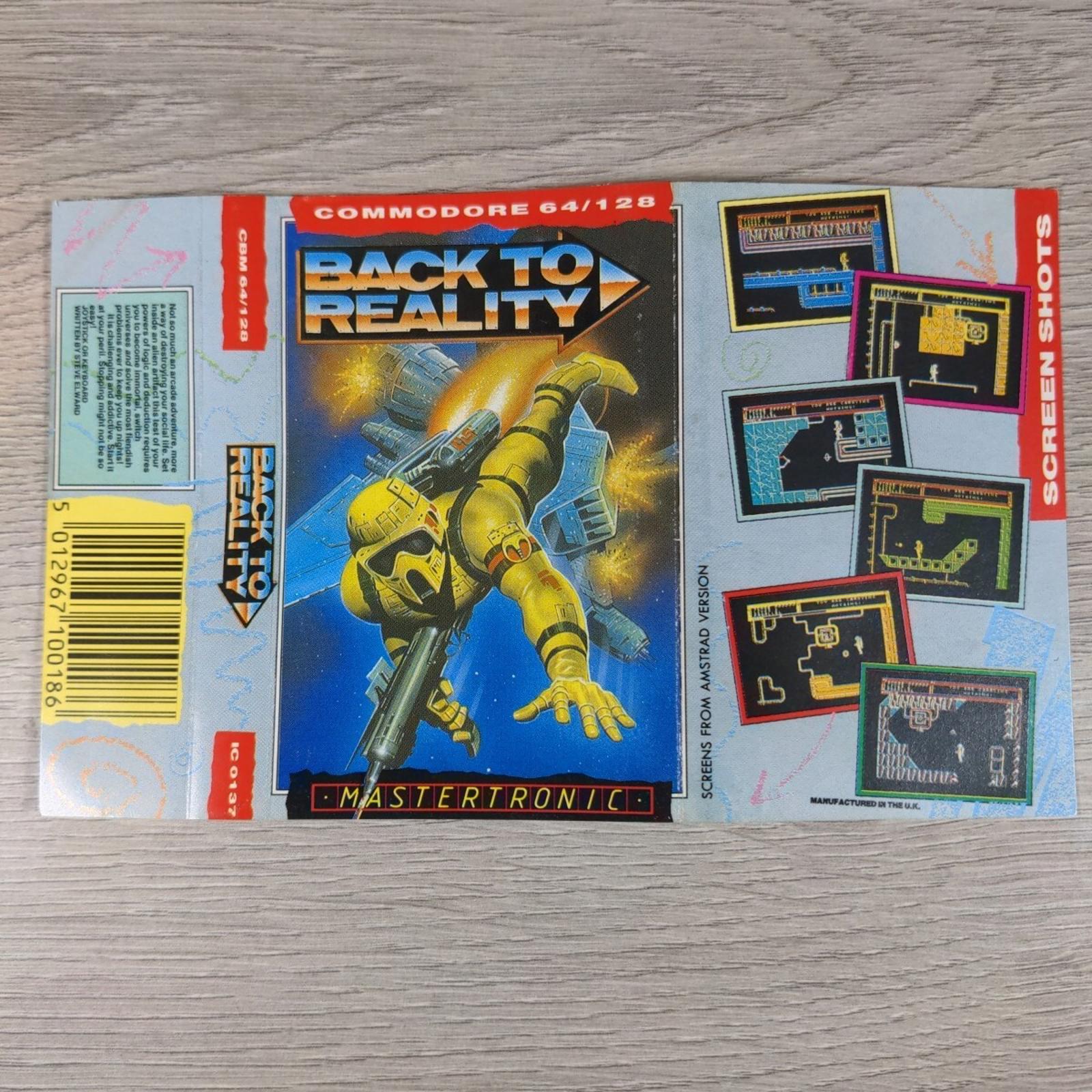 Back To Reality Commodore 64 C64 Game Cassette - Tested & Working