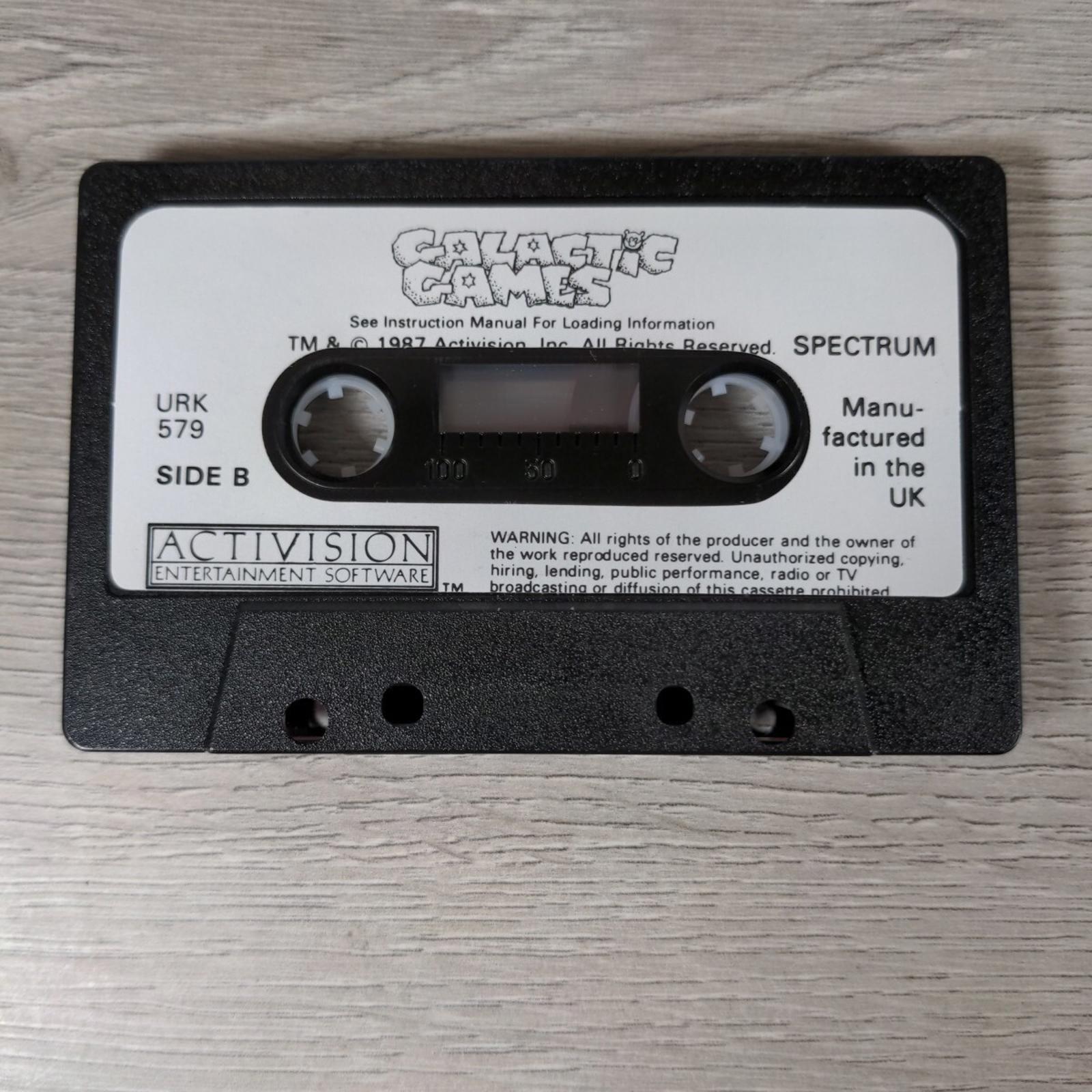 Galactic Games ZX Spectrum 48K 128K Video Game Cassette Tested & Working
