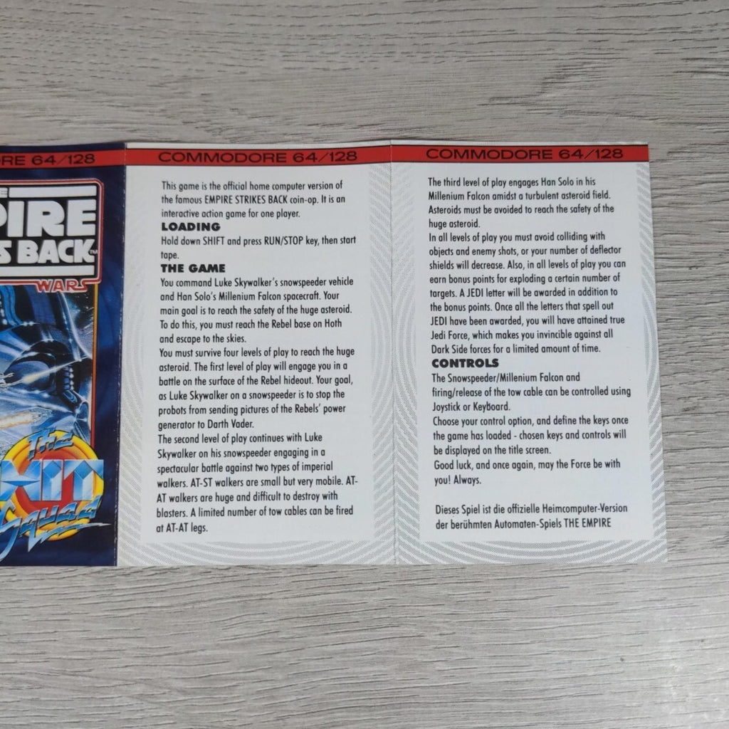 The Empire Strikes Back Commodore 64 C64 Game Cassette Tested & Working