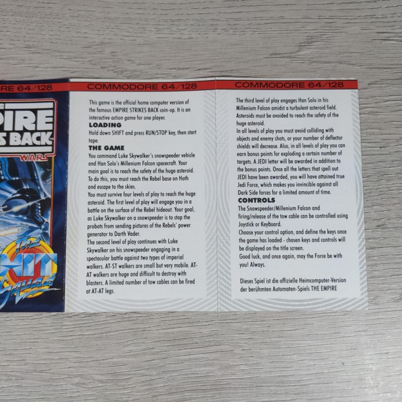 The Empire Strikes Back Commodore 64 C64 Game Cassette Tested & Working
