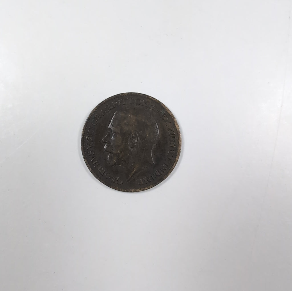 1918 King George V Farthing Coin Good Condition Vintage UK Coin
