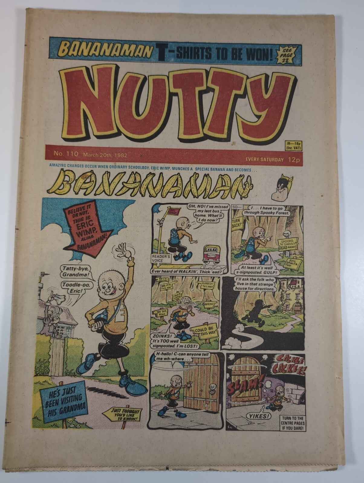 Nutty Comic Featuring Bananaman Issue No. 110 Mar 20th 1982 Vintage Retro Comic