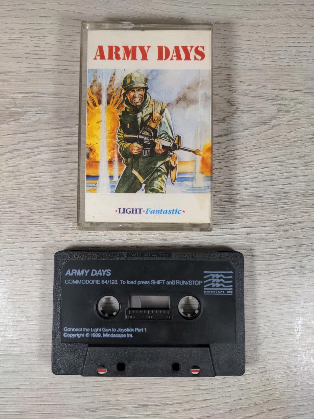 Army Days Commodore 64 C64 Video Game Cassette Light Fantastic Tested & Working