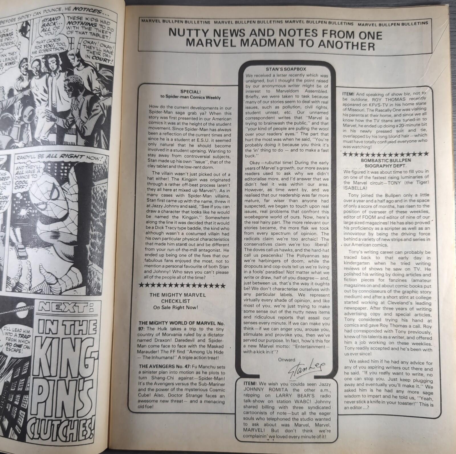 Spider-Man Comics Weekly No 78 Marvel Comics UK 10th August 1974 Vintage Comic