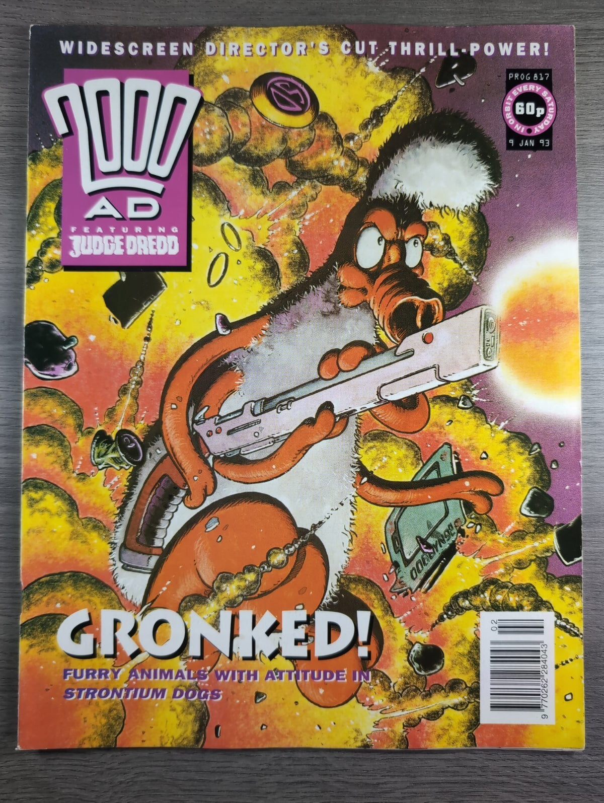 2000AD Prog 817 Featuring Judge Dredd Comic 9th Jan 1993 Vintage Retro Comic