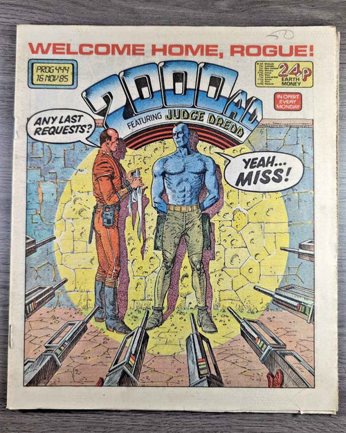 2000AD Prog 444 Featuring Judge Dread Comic 16th Nov 1985 Vintage Retro Comic