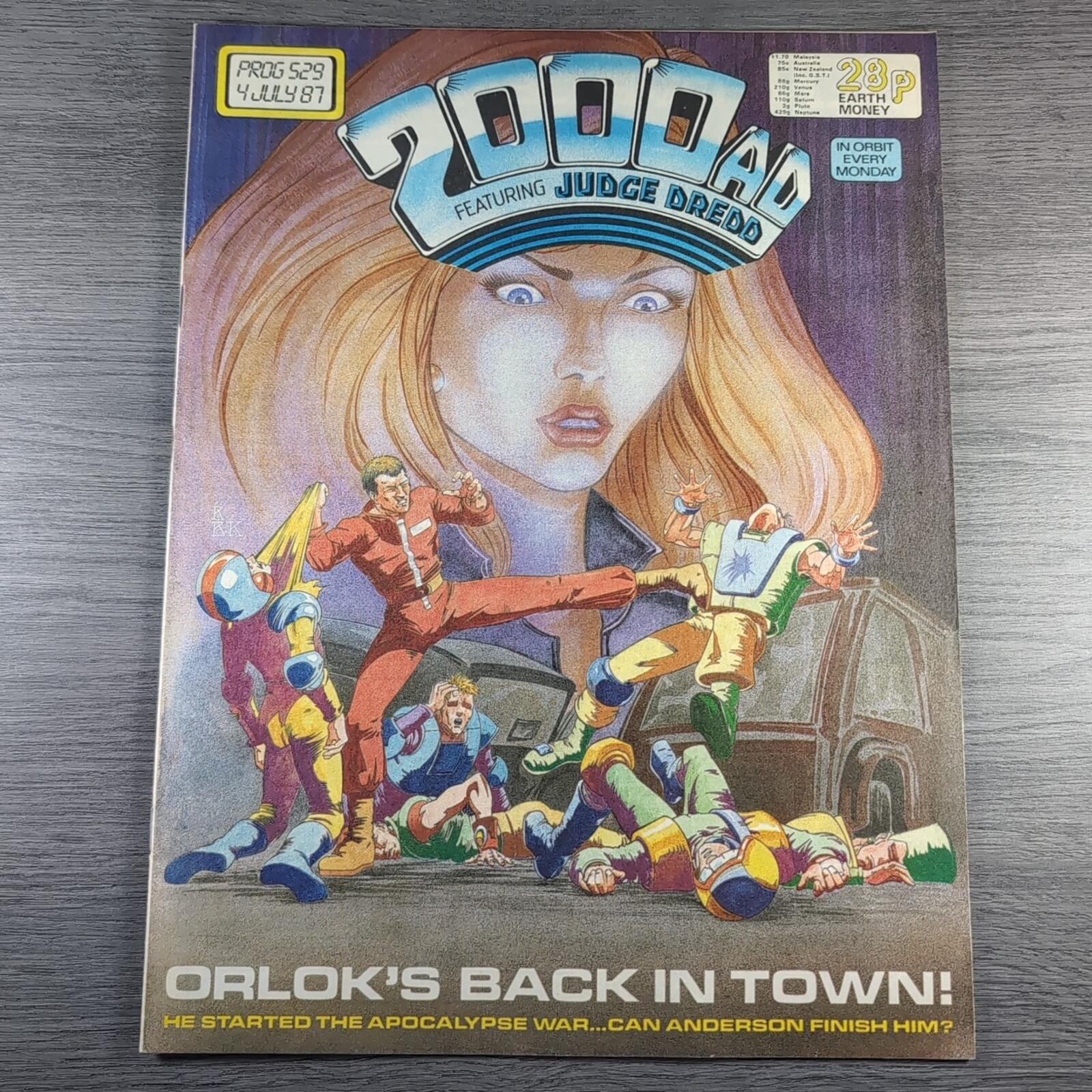 2000AD Prog 529 Featuring Judge Dredd 4th July 1987 Vintage Comic