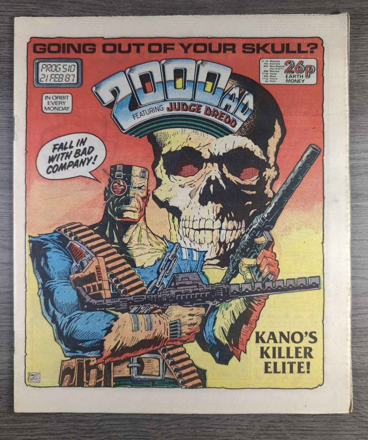 2000AD Prog 510  Featuring Judge Dread Comic 21st Feb 1987 Vintage Retro Comic
