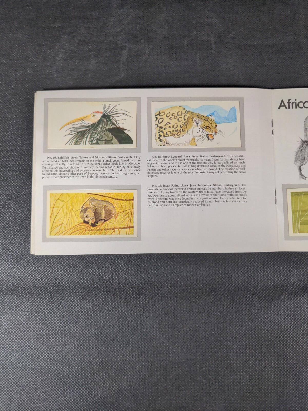 Brooke Bond Tea Cards: Vanishing Wildlife  Album Complete - All Cards In The Set - Retrorama UK