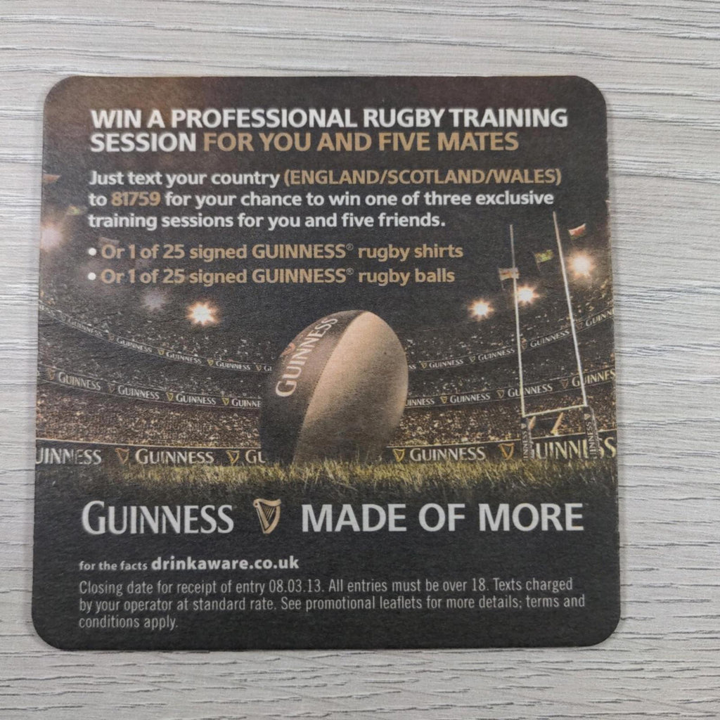 Guinness 4 x Vintage Beer Mats Pub Bar Coaster Breweriana - Man Cave - Retrorama UK