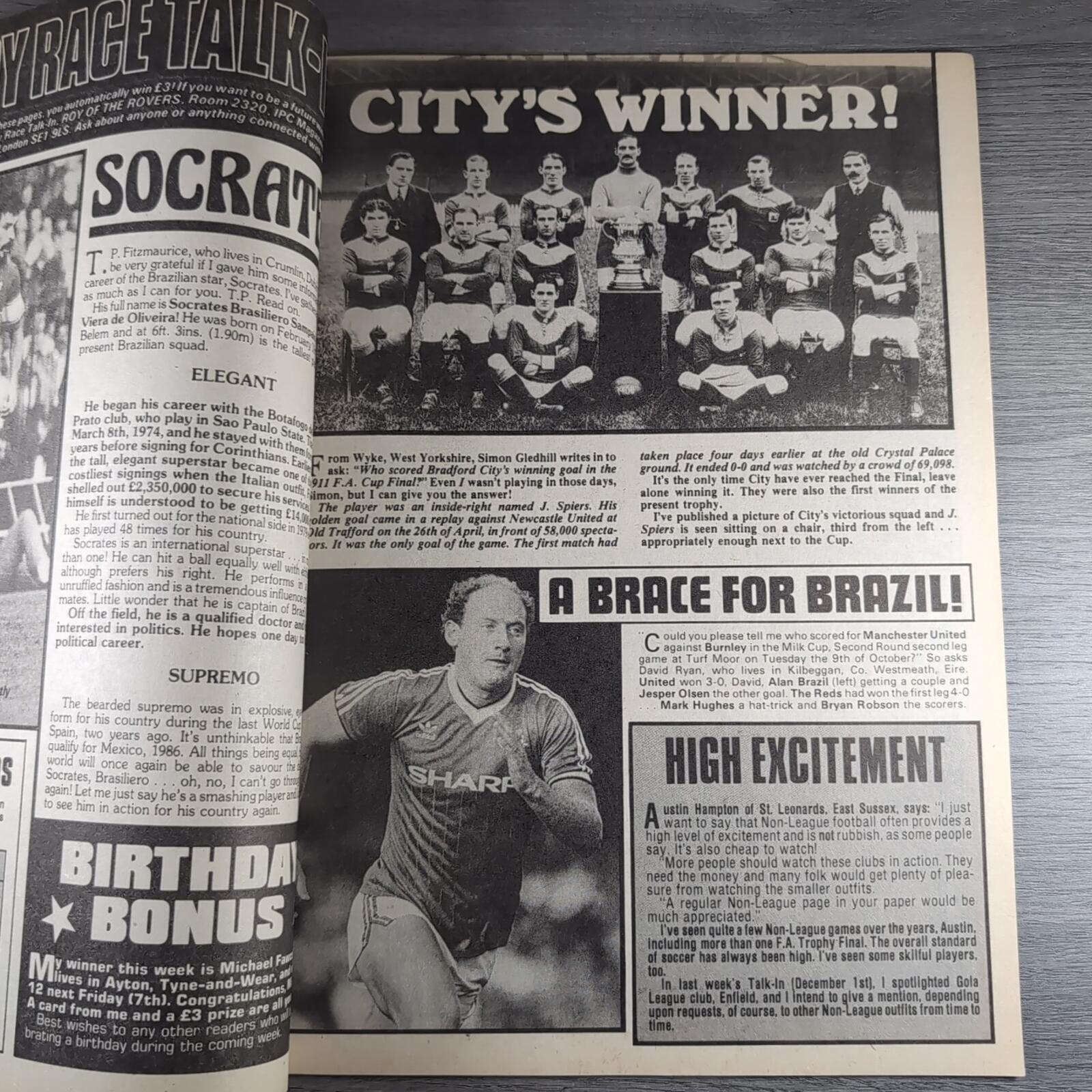 Roy of The Rovers 8th December 1984 Vintage Comic IPC Magazines