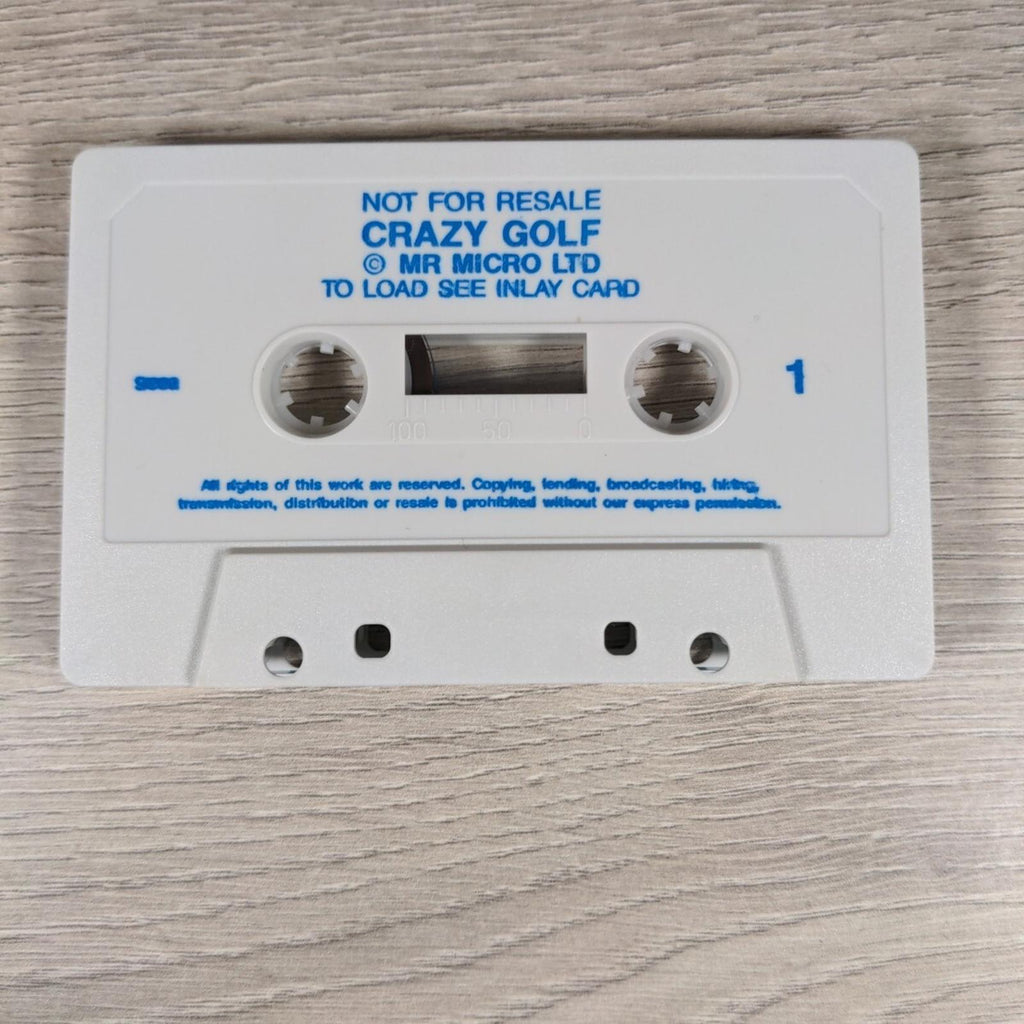 Crazy Golf Sinclair ZX Spectrum 48K Video Game Cassette Tested & Working