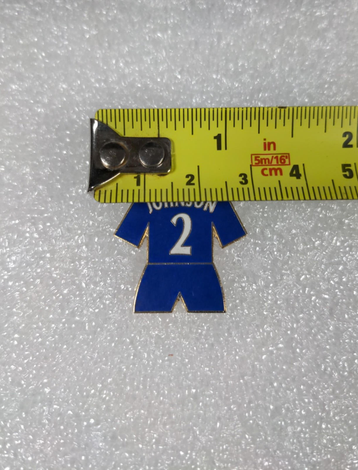 Chelsea Football Club Johnson No2 Shirt Enamel Pin Badge - Retrorama UK