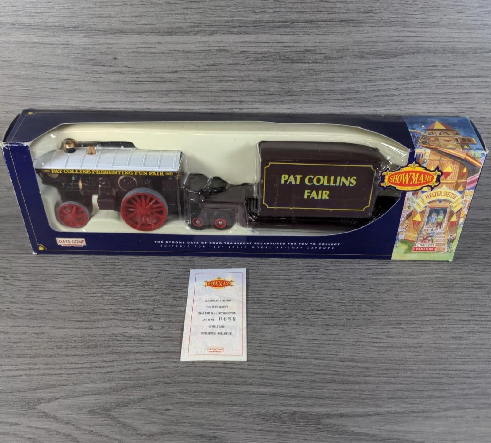 Showmans Pat Collins Fair Burrell Steam Locomotive & Trailer Diecast Model