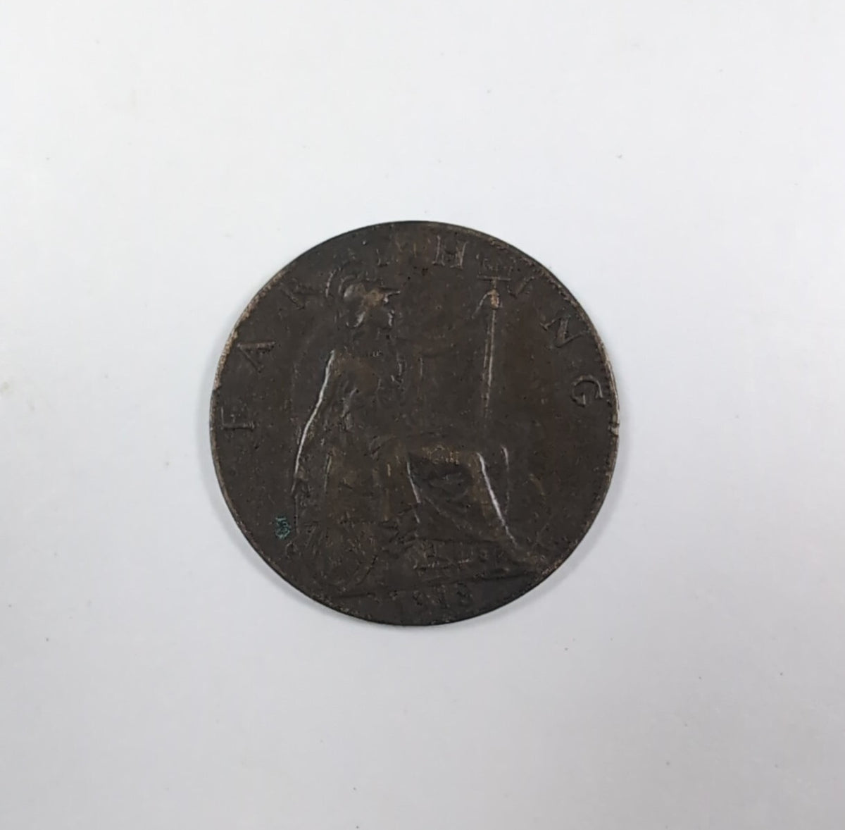 1918 King George V Farthing Coin Good Condition Vintage UK Coin