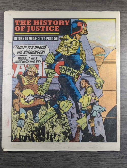 2000AD Prog 452 Featuring Judge Dread Comic 11th Jan 1986 Vintage Retro Comic