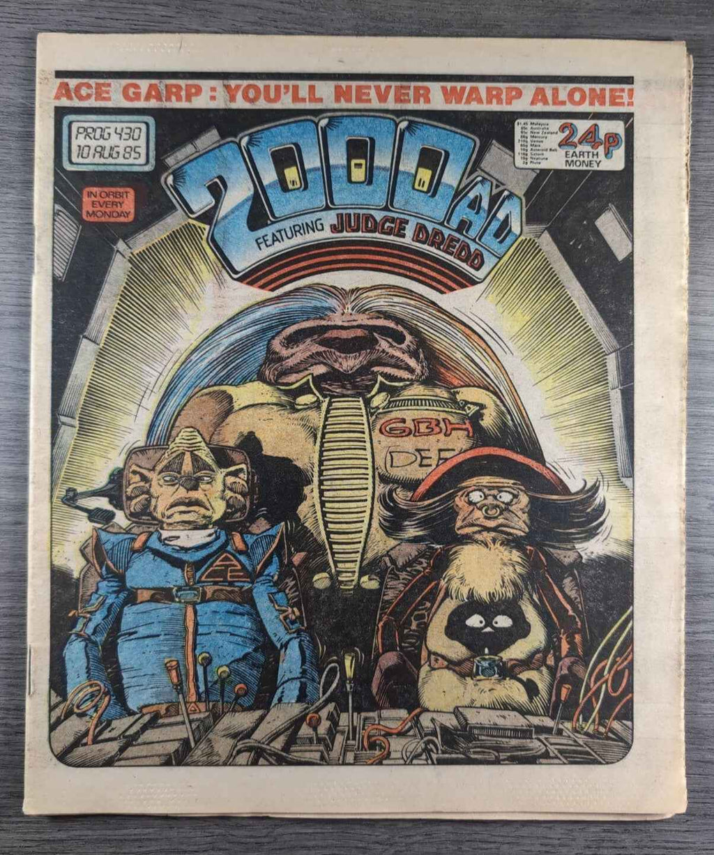 2000AD Prog 430 Featuring Judge Dread Comic 10th Aug 1985 Vintage Retro Comic