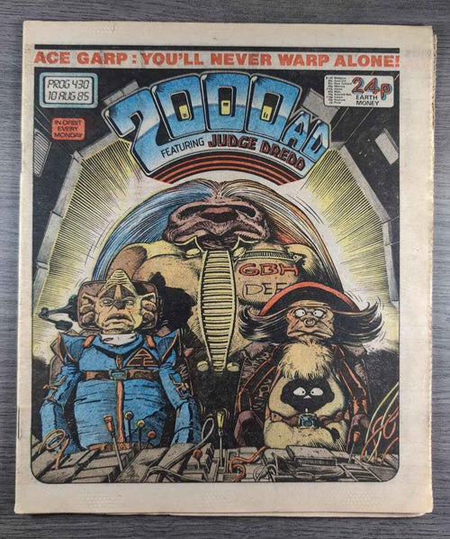 2000AD Prog 430 Featuring Judge Dread Comic 10th Aug 1985 Vintage Retro Comic