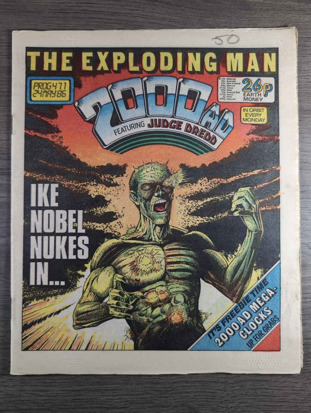 2000AD Prog 471 Featuring Juddge Dread Comic Date 24th May 1986 Vintage Comics