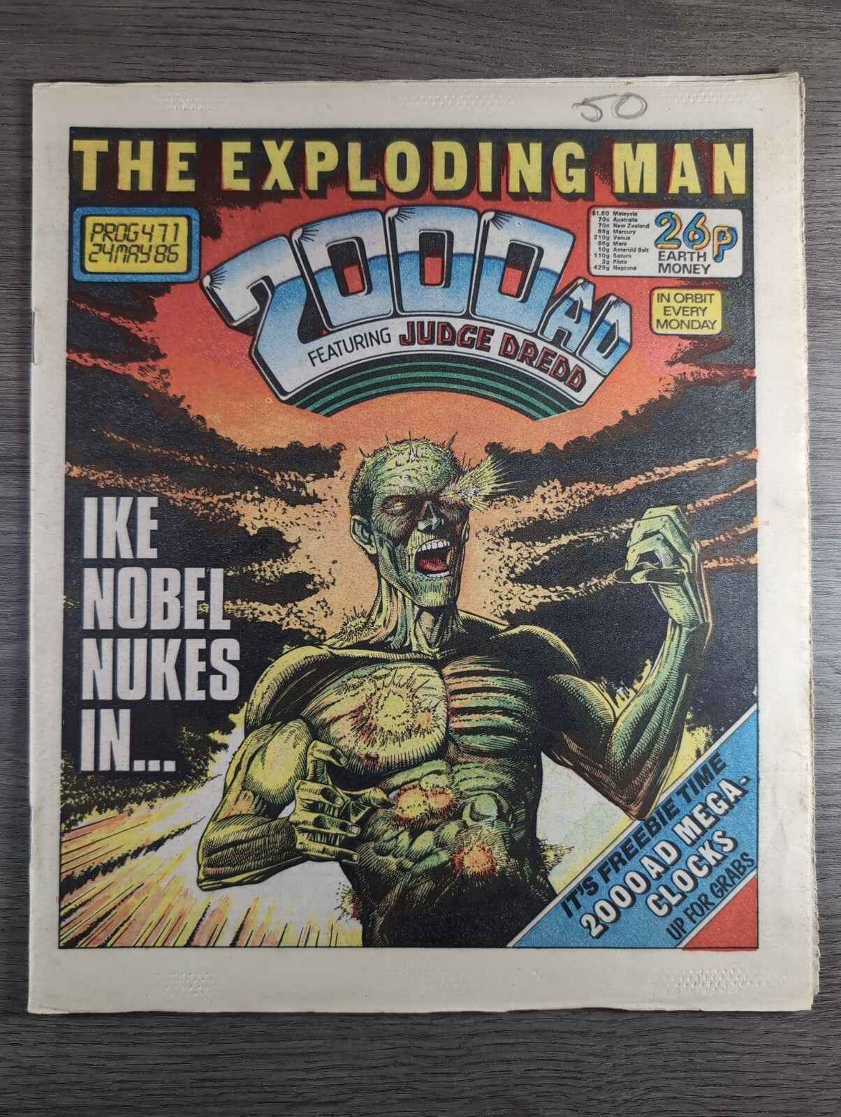 2000AD Prog 471 Featuring Juddge Dread Comic Date 24th May 1986 Vintage Comics