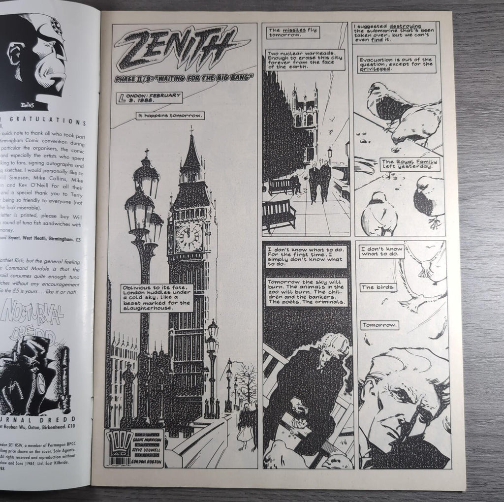 2000AD Prog 598 Featuring Judge Dredd 29th October 1988 Vintage Comic
