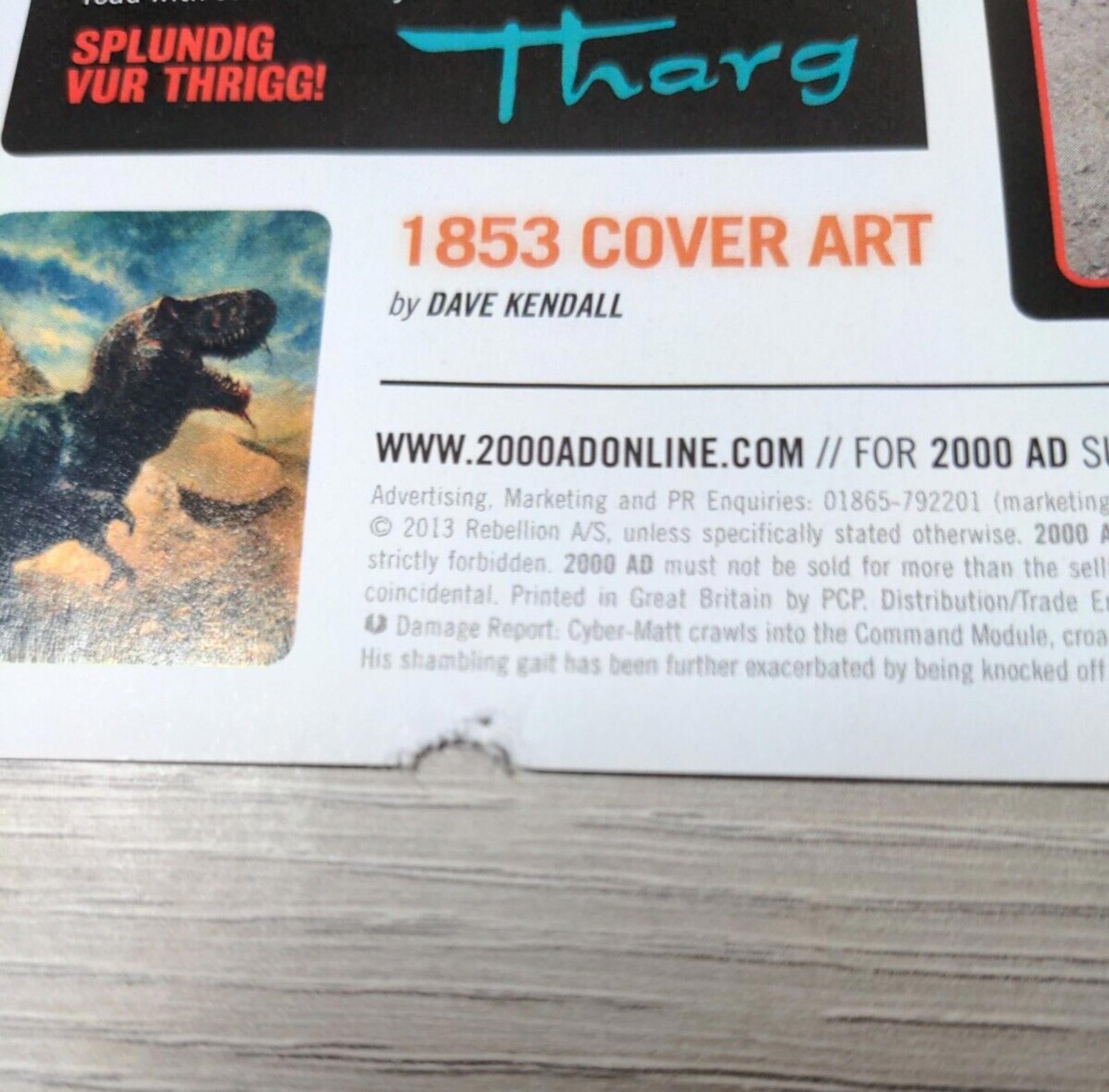 2000AD Comic King Of The Wild Frontier! Prog 1853 Date 9th October 2013