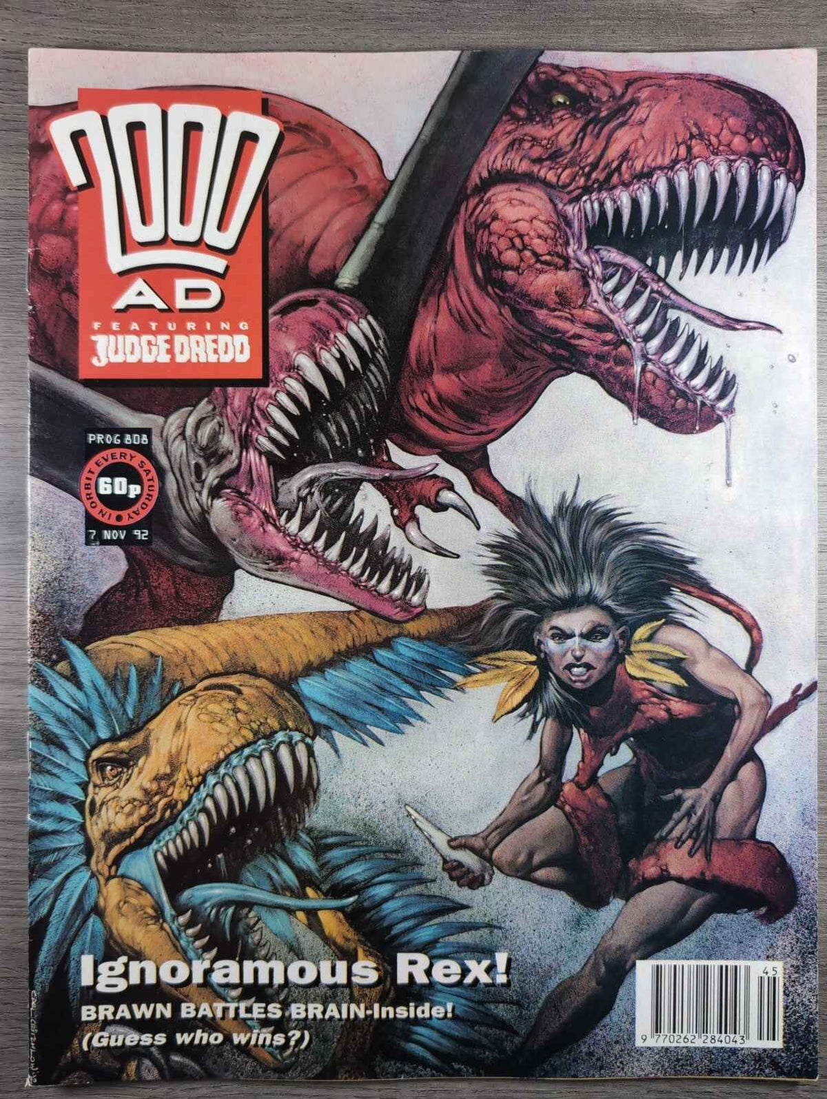 2000AD Prog 808 Featuring Judge Dredd Comic 7th Nov 1992 Vintage Retro Comic