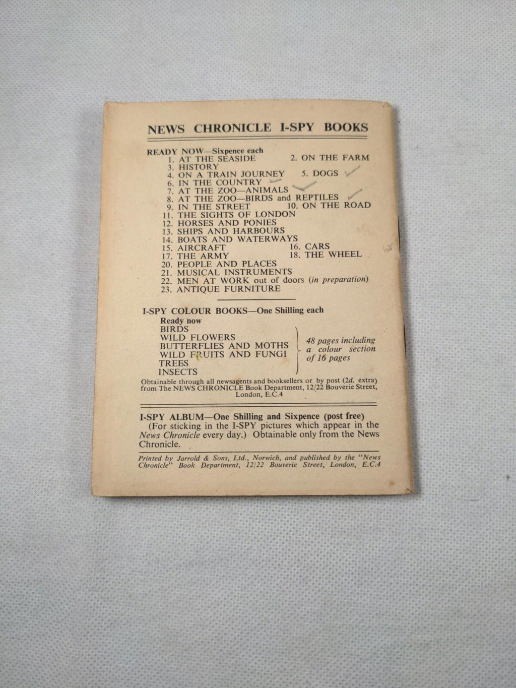 Vintage I-Spy News Chronicle Book Issue Insects - Retrorama UK