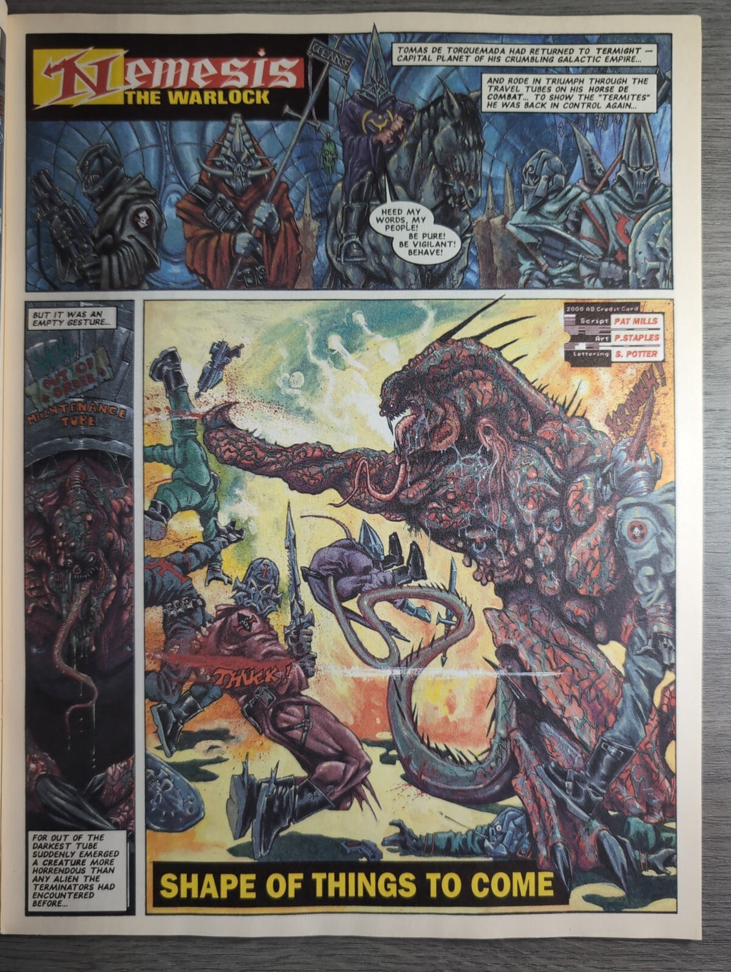 2000AD Prog 824 Featuring Judge Dredd Comic 27th Feb 1993 Vintage Retro Comic
