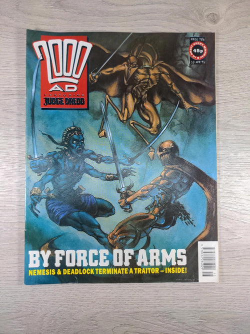 2000AD Featuring Judge Dredd Prog 726 April 1991 Vintage Comic - Retrorama UK