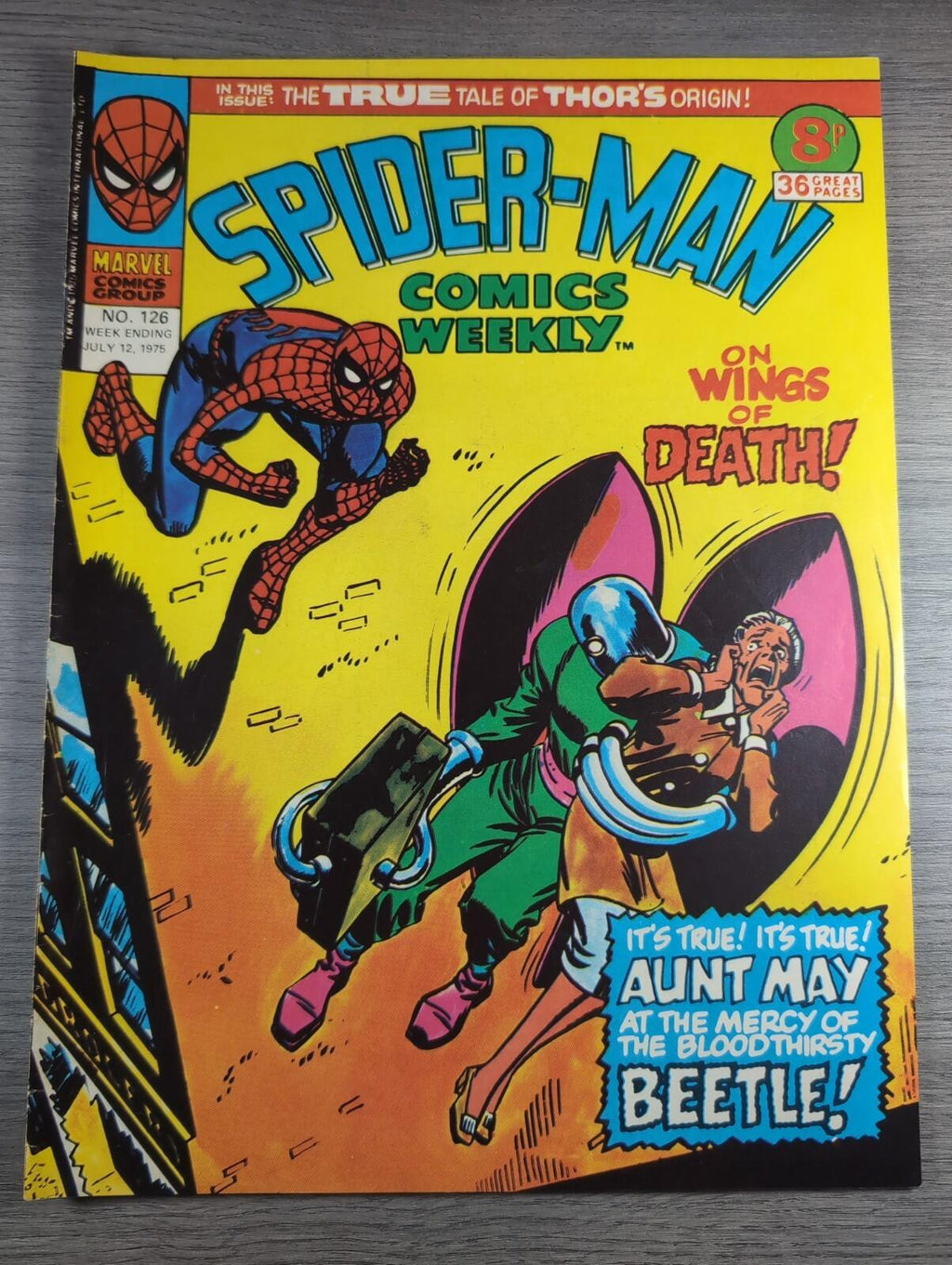 Spider-Man Comics Weekly No 126 Marvel Comics UK 12th July 1975 Vintage Comic