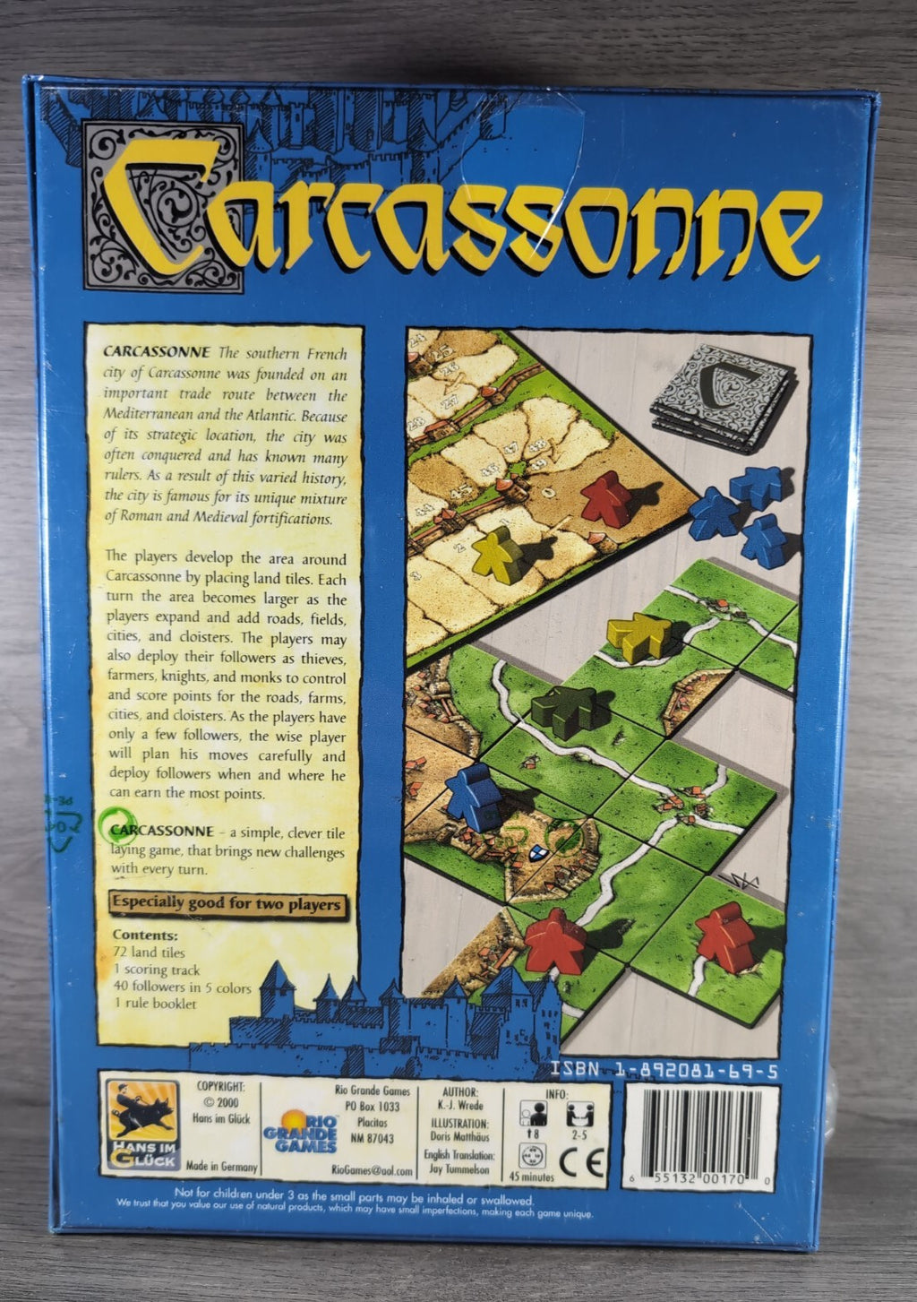 Carrassonne Medieval Board Game Rio Grande Games 2000 New & Sealed