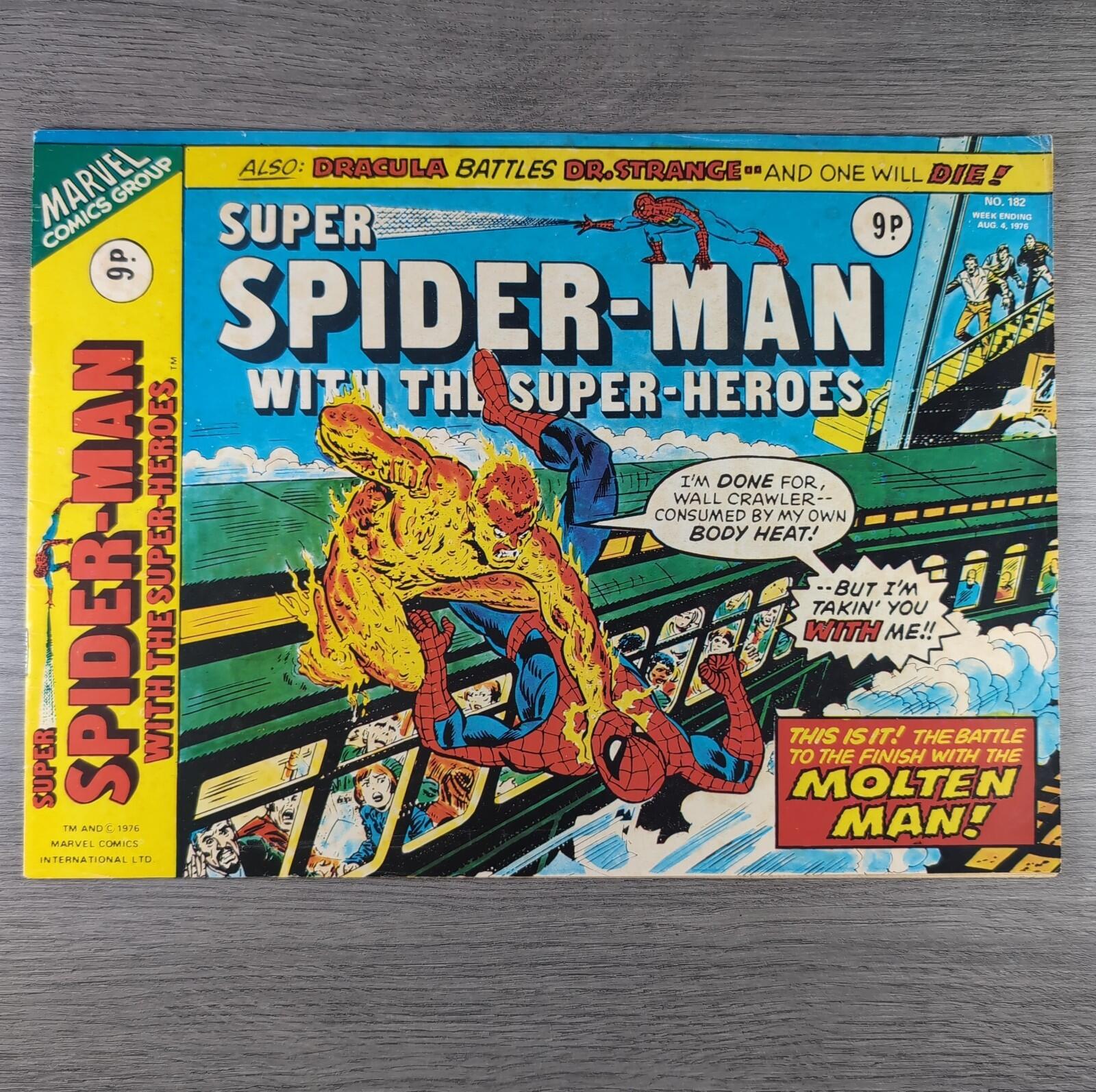 Super Spider-Man With The Super Heroes No. 182 Marvel Comics 4th August 1976