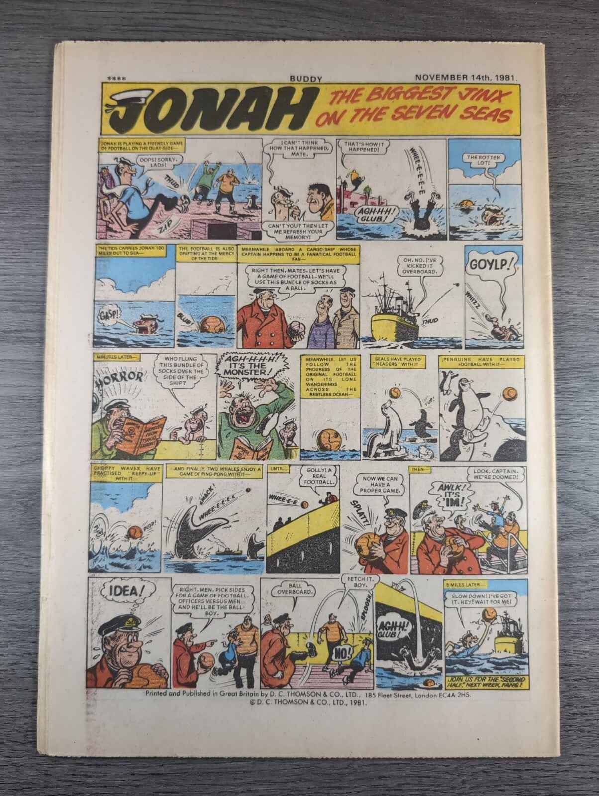 Buddy Comic Issue No 40 14th November 1981 Vintage Retro Comic