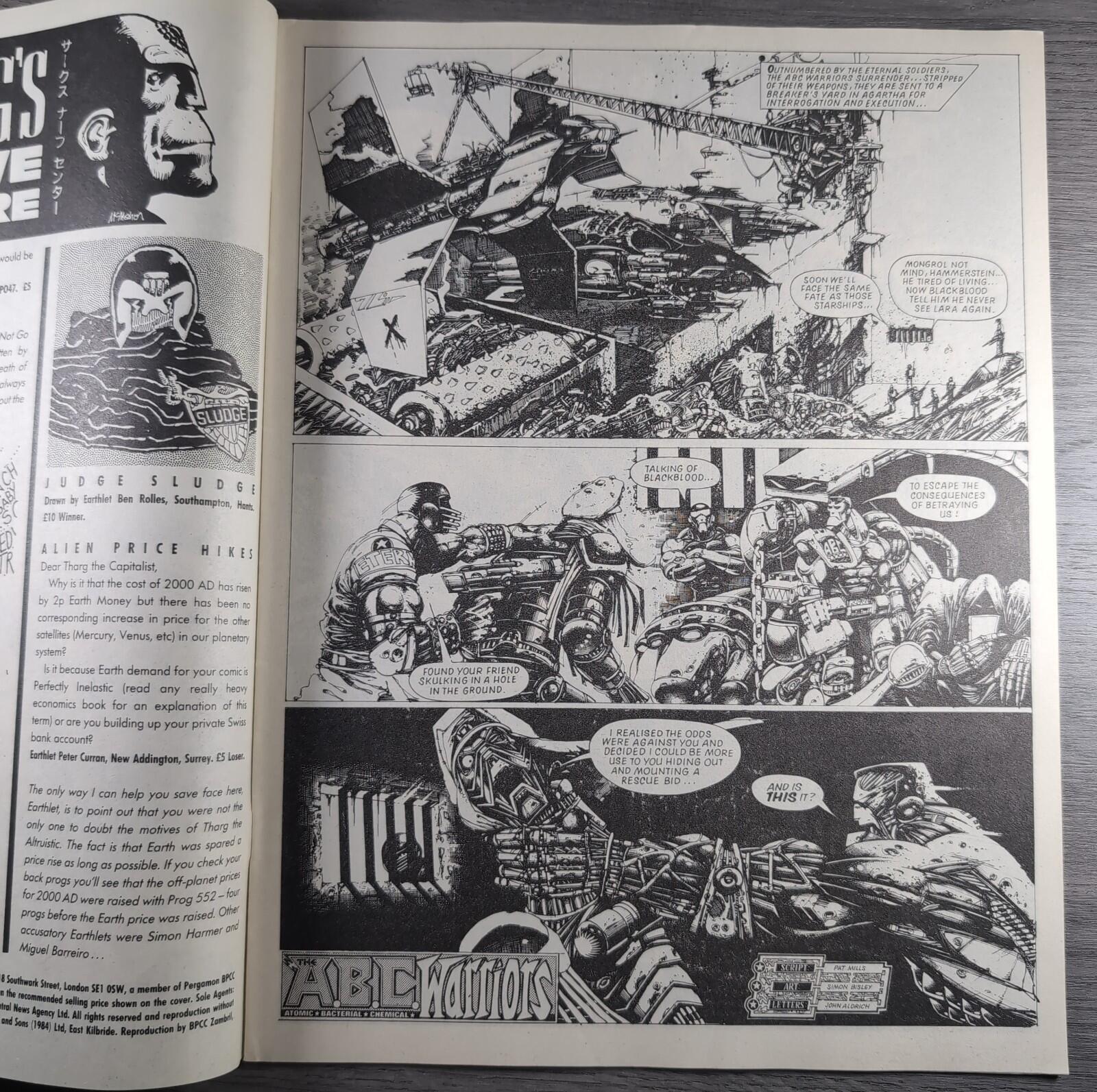 2000AD Prog 565  Featuring Judge Dredd 12th March 1988 Vintage Comic
