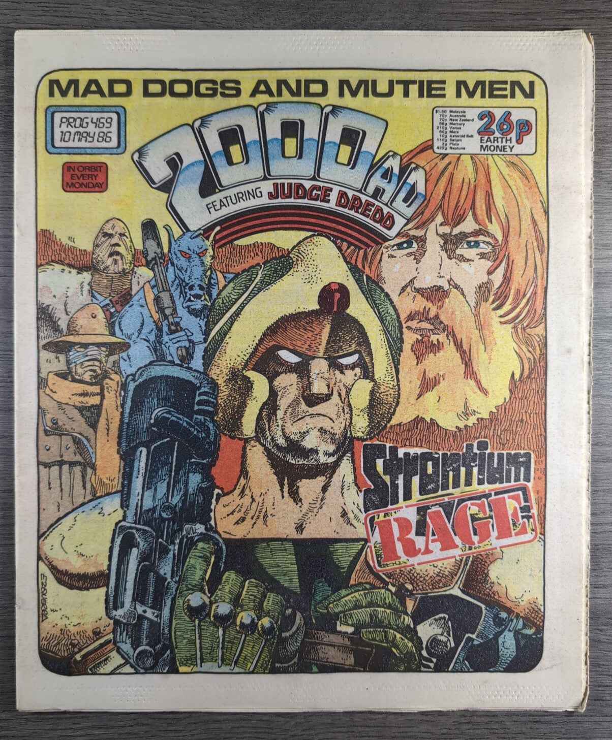 2000AD Prog 469 Featuring Judge Dread Comic 10th May 1986 Vintage Retro Comic
