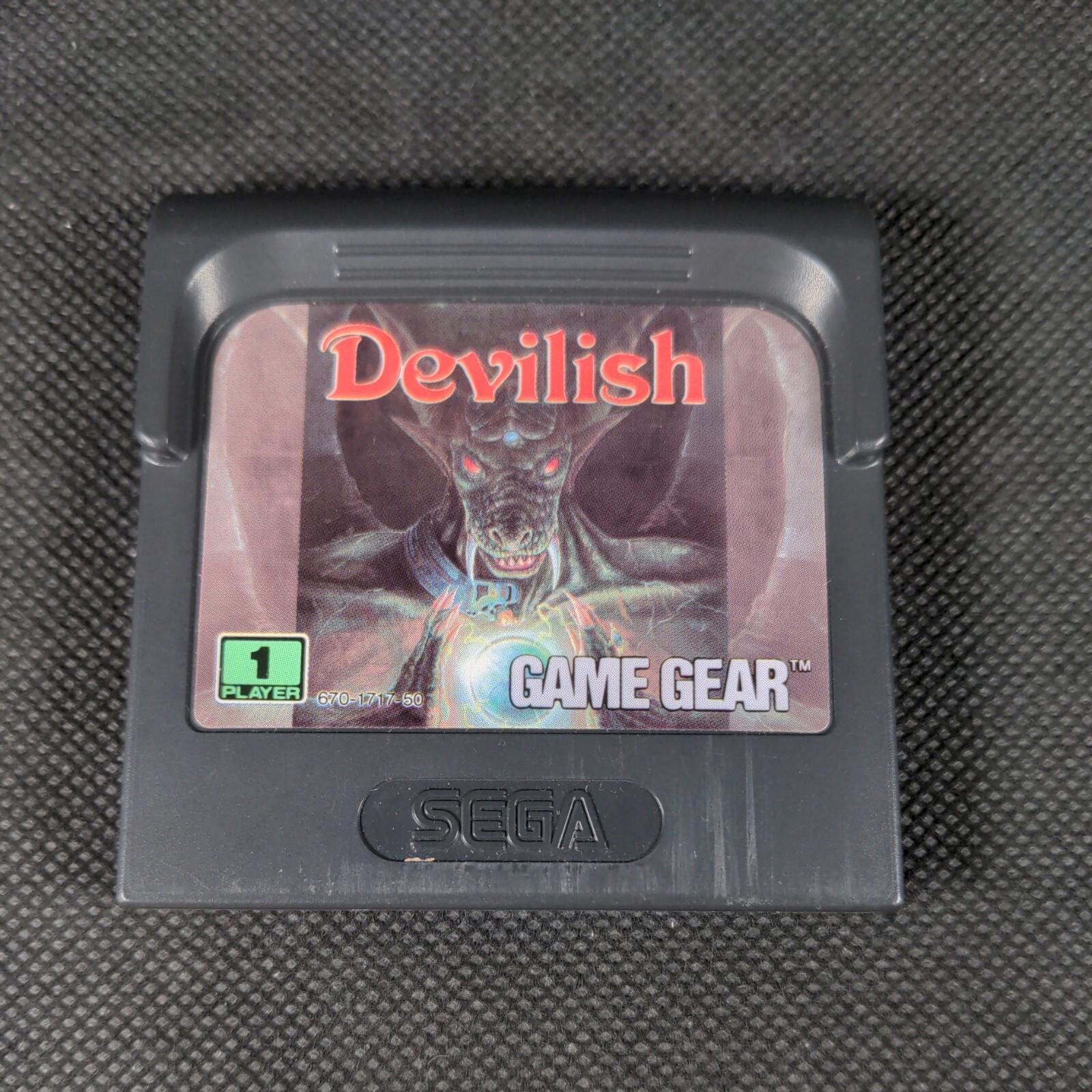 Devilish Cartridge & Manual Sega Game Gear Game Tested & Working