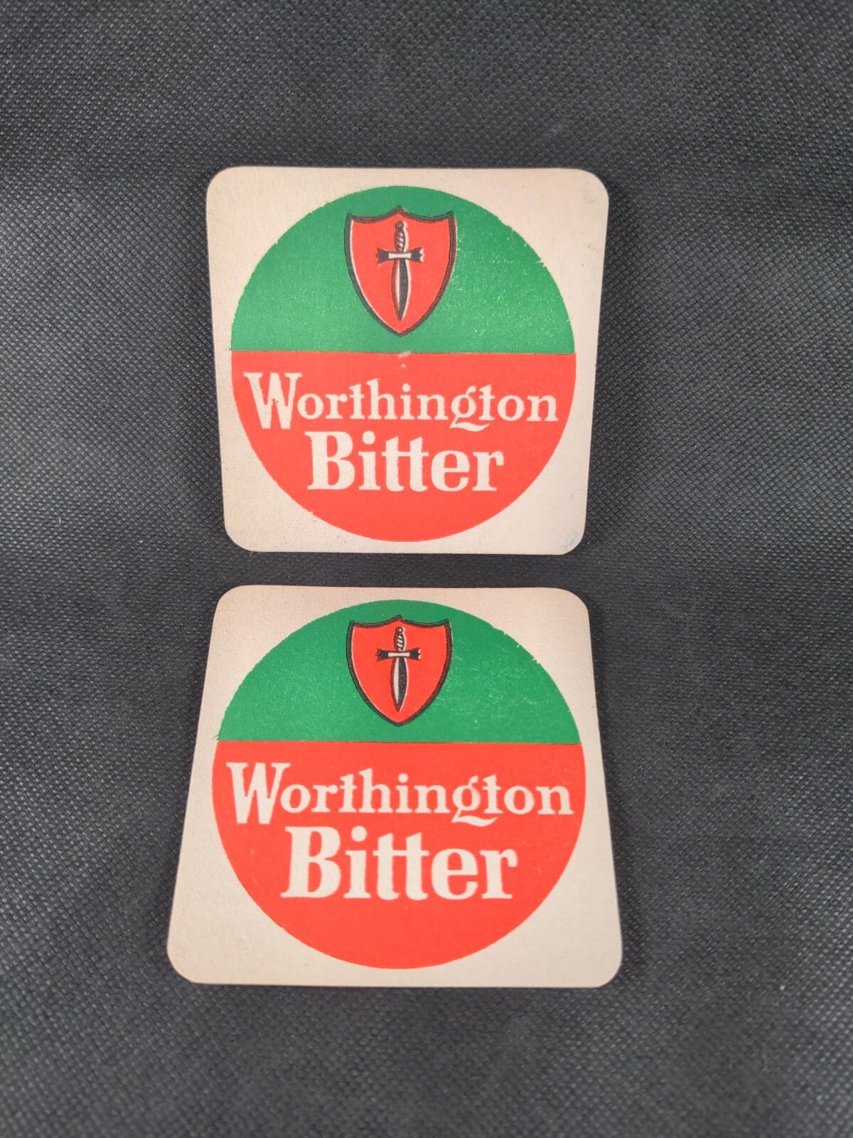 2 Vintage Beer Mats Worthington Bitter