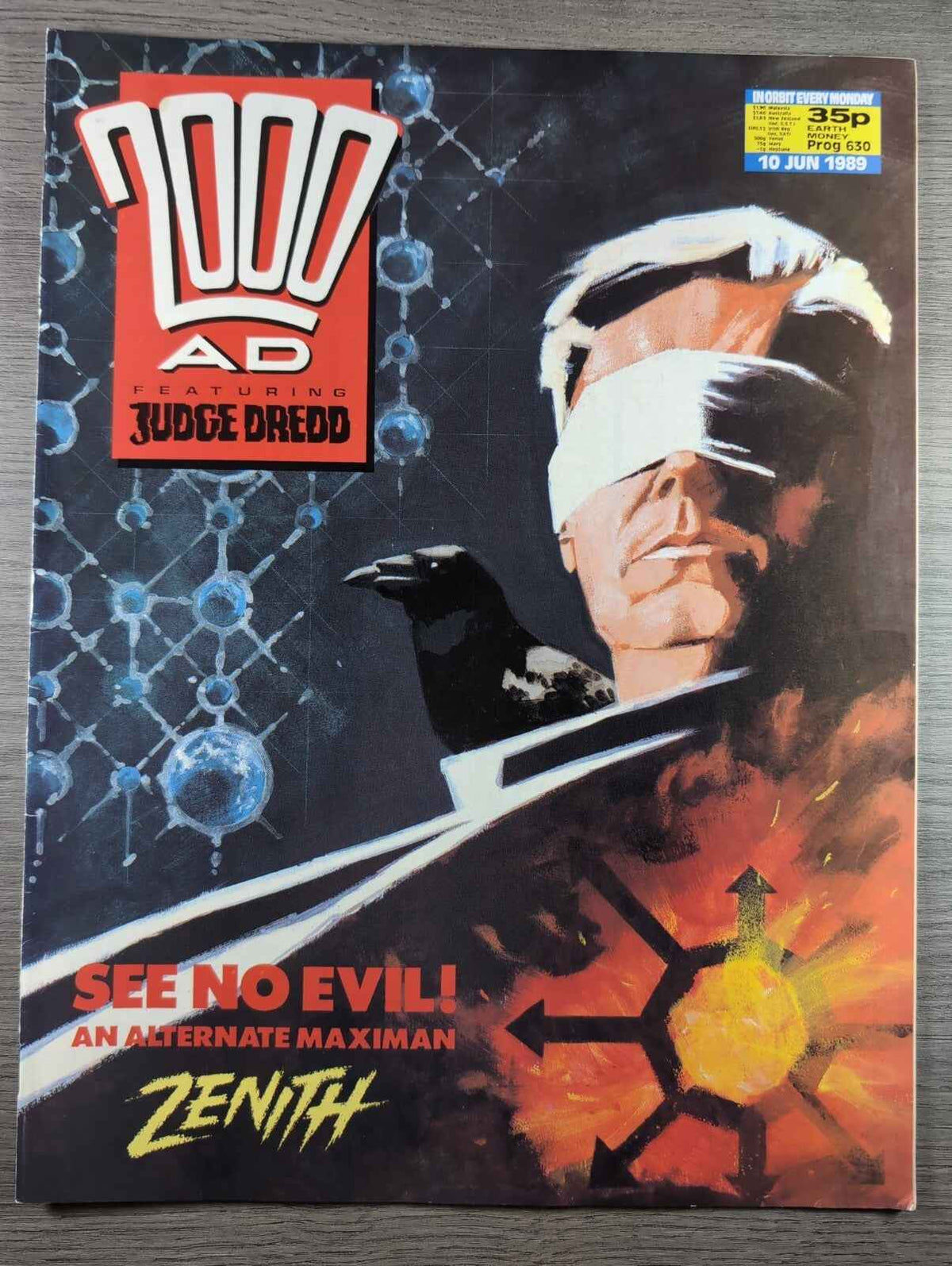 2000AD Prog 630 Featuring Judge Dread Comic 10th June 1989 Vintage Retro Comic