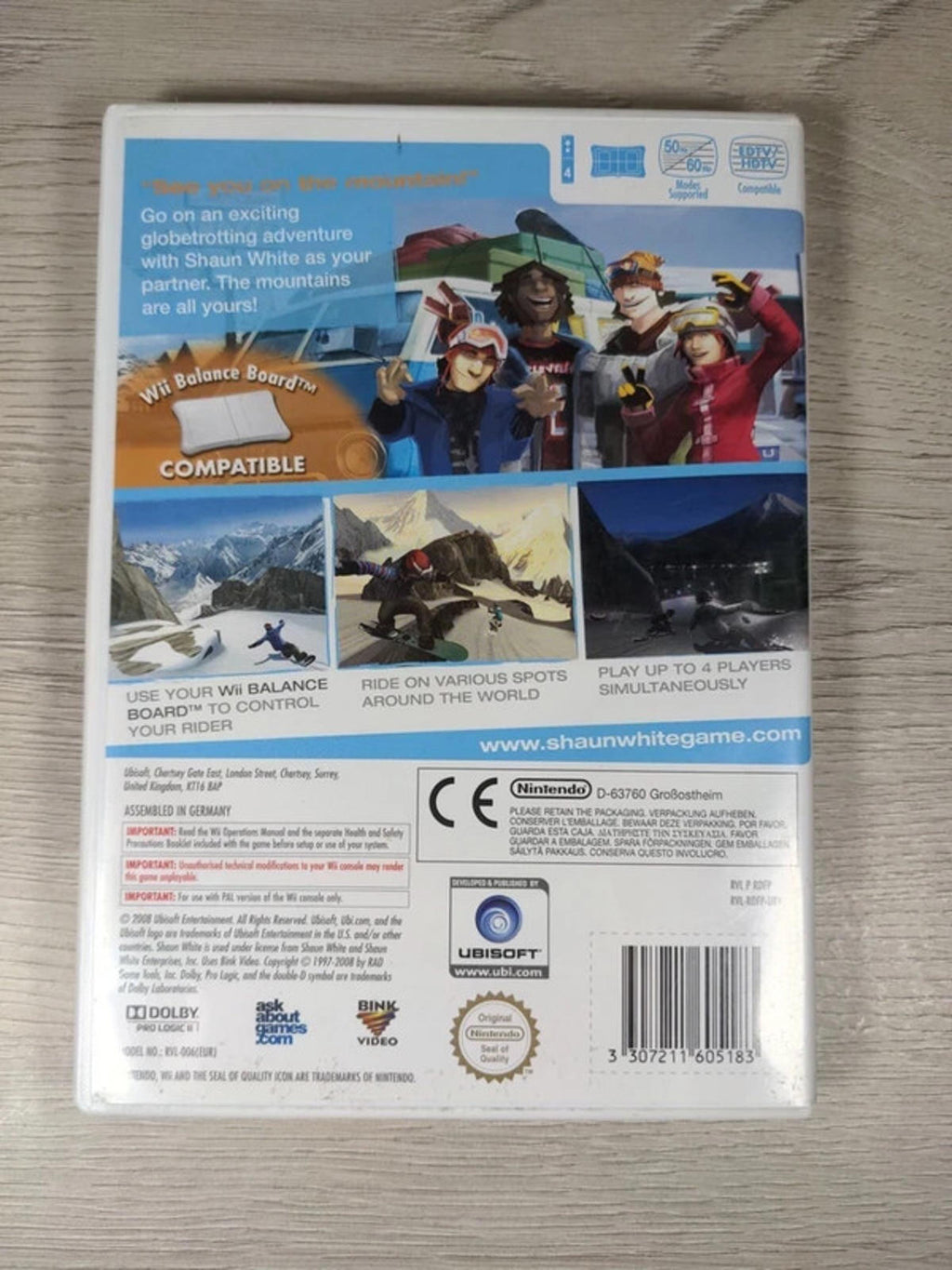Shaun White Snowboarding Road Trip Nintendo Wii Game & Manual