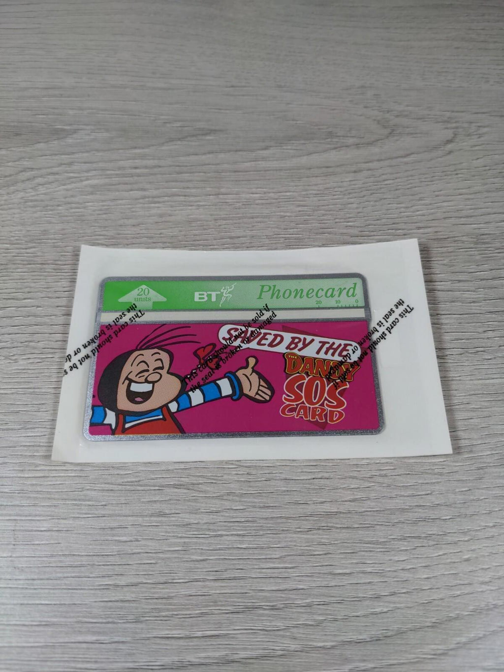 BT Phone Card Saved By The Dandy SOS Card £2 Vintage Phonecard - Retrorama UK