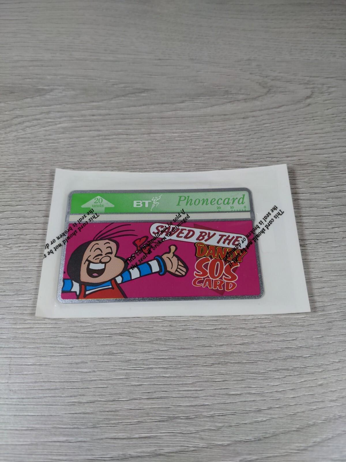 BT Phone Card Saved By The Dandy SOS Card £2 Vintage Phonecard - Retrorama UK