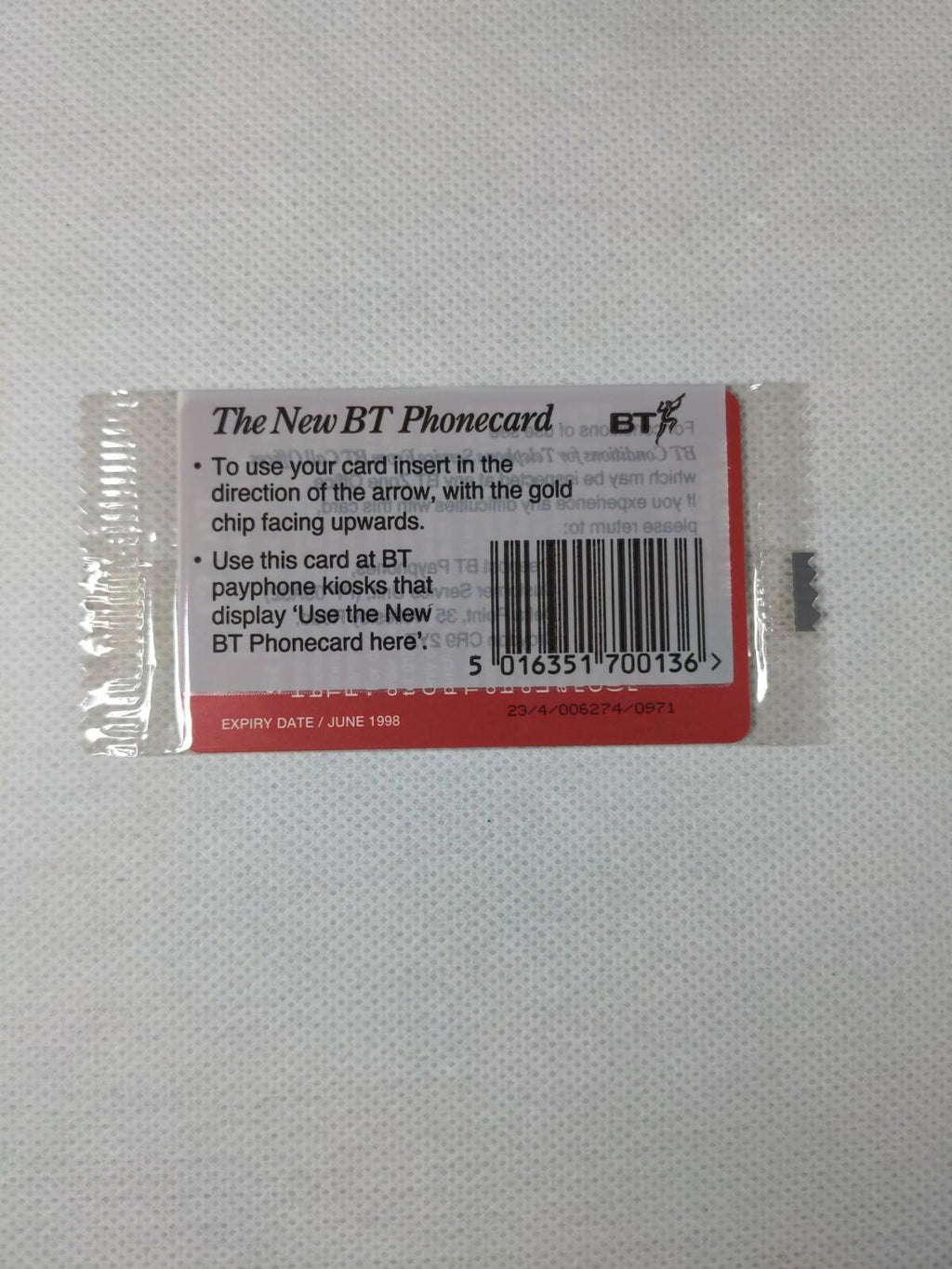 BT Phone Card  Special Edition Unused Vintage £2 Chip Phonecard Unopened Sealed